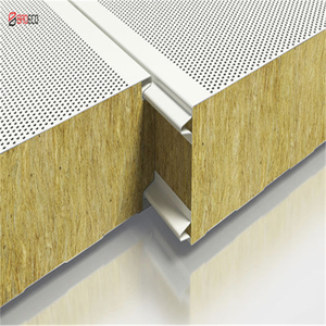 Fireproof Rock Mineral Wool Sandwich Wall Panel